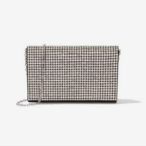 Amber Sceats Stella Crystal Evening Bag Clutch Crossbody Purse with Chain NWT